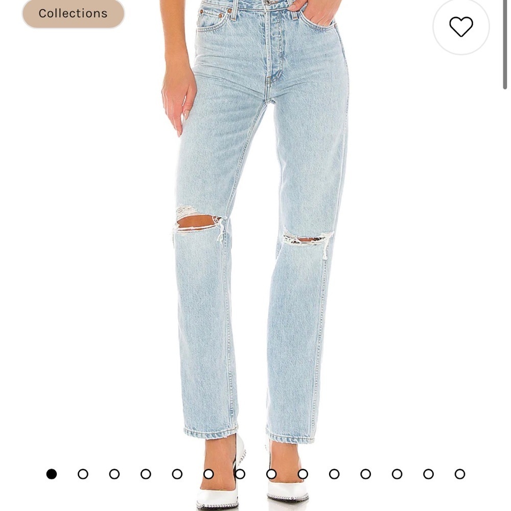 Re/done Levi’s High Rise Loose Bleach Destroy 27